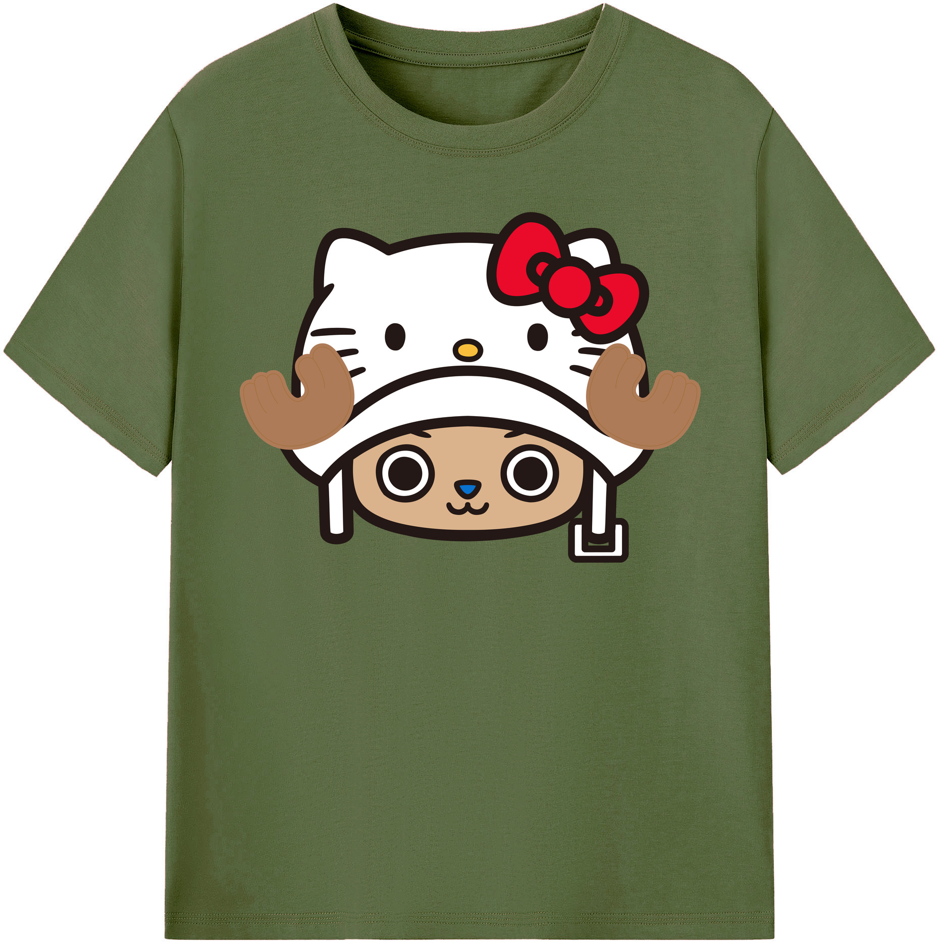 （画像用） Hello Kitty ハローキティ 綿100％半袖Tシャツ（フロントプリント）